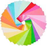 CraftsFabrics, 100 % Baumwolle, 40 Stück Jelly-Roll-Stoff, 6,5 x 50 cm, vorgeschnittener Rollenstoff, einfarbig, Patchwork-Bündel für Heimwerker, Nähen, Kunsthandwerk